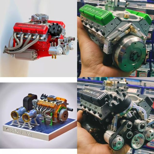 Gasoline OHV V8 Small-block Engine Model Kits