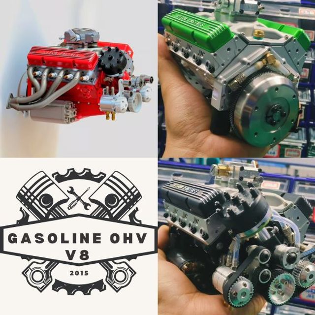 Gasoline OHV V8 Small-block Engine Model Kits